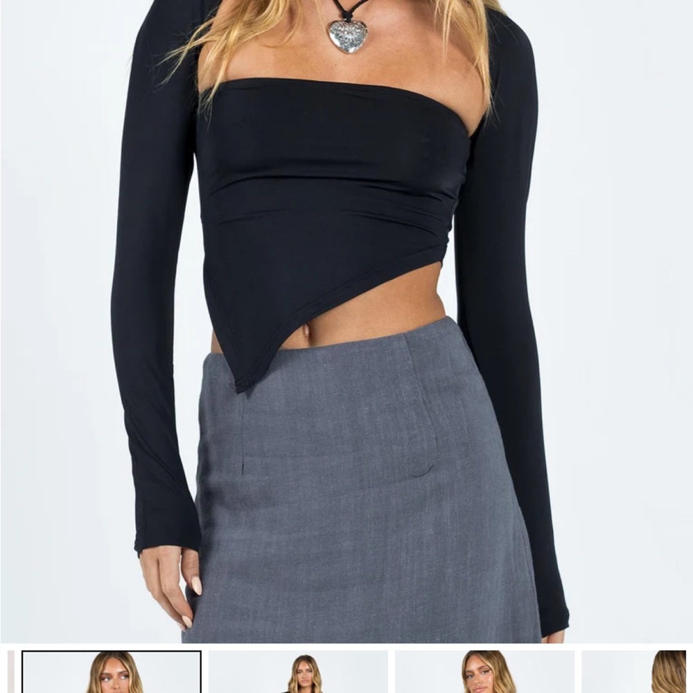 Princess Polly Gray Tube Top & Bolero
